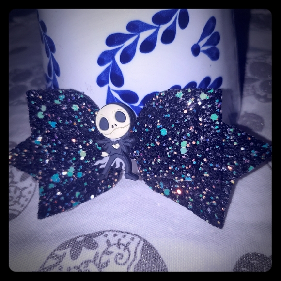 Nightmare before Christmas Jack Skelton hair bow - Picture 2 of 5